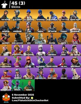 🎮OG 45 Pack • The Reaper, Elite Agent, Omega, Rouge Agent Drift,Take The L, STW - Image 1 of 4