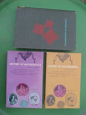 3 Mathematics History Books, 2 are by D.E. Smith, other one is by Carl B. Boyer - Image 1 of 4