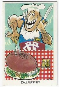 1972 Sunicrust Weg's Footy Funnies BALL HUNGRY (Blank Back) - Picture 1 of 2
