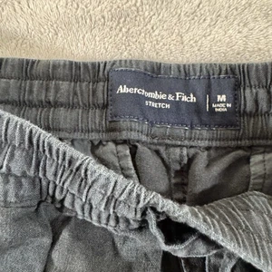 Abercrombie & Fitch Cotton Linen Pull-On Short - Black Size M - Picture 1 of 6