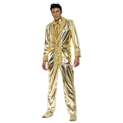 Elvis Gold Lame Chest Child Costume - Image 1 of 4