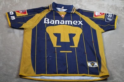 Camiseta de fútbol azul vintage de los Pumas UNAM para hombre Banamex Pepsi Atletica años 2000 Foto 1 de 4