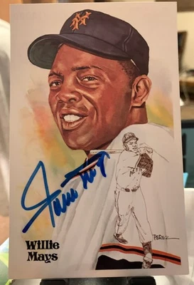 Postal firmada autografiada por Willie Mays Pérez Steele JSA 1931/10.000 automática Foto 1 de 3