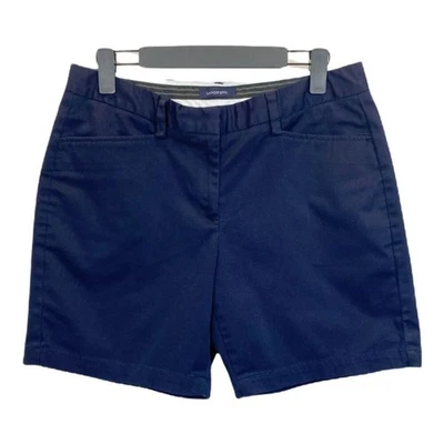 Шорты женские Lands End Chino 10 темно-синие с высокой талией на талии - Изображение 1 из 4