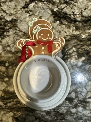 Набор керамических мерных чашек для выпечки Gingerbread Holiday Christmas - Изображение 1 из 4