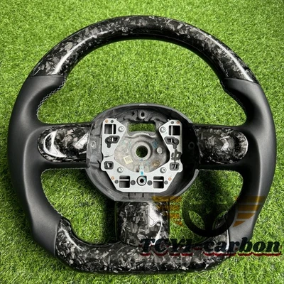 Volante de fibra de carbono forjado para BMW MiNi Cooper R55 R56 R60 JCW con moldura Foto 1 de 4