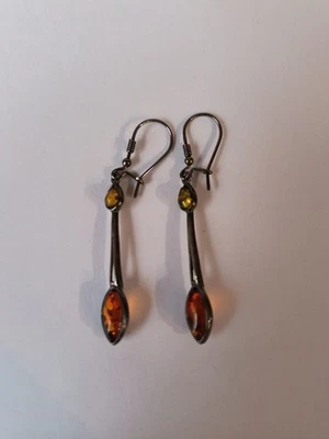 Baltic Amber Sterling Silver Earrings - Image 1 of 4