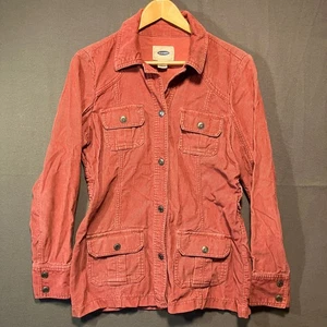 Old Navy Damen Cord Sakko Medium rostorange geknöpfte Taschen - Bild 1 von 12