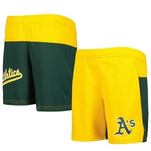 Youth Athletics Gold 7th Inning Stretch Shorts Oakland Athletics Sz S-8 NWT #TB8 - Picture 1 of 4