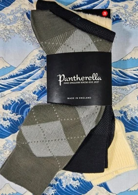 Pantherella Men's English Wool Socks 3-Pack Dress Patterned UK 6-7 EU 39-40 £54 - Image 1 of 4