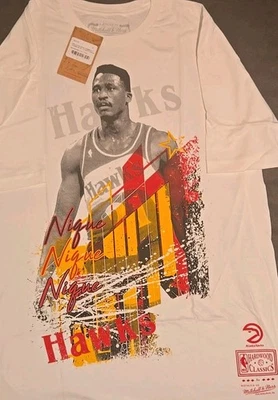 Camiseta Mitchell & Ness Hardwood Classics Dominique Wilkins Atlanta Hawks SS GG - Imagem 1 de 4