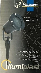 FARETTO SPOT DA GIARDINO 15 LED 1W IP44 ESTERNO ORIENTABILE TERRENO PAVIMENTO - Foto 1 di 2
