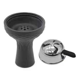 Foyer Tête à Chicha en Silicone avec Porte-Charbon et Système Gestion de Chaleur - Picture 1 of 12