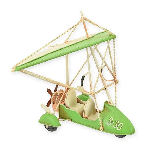 9932114-d Nostalgie Modell-Auto Oldtimer Fluggerät Motorschirm 21x33x25cm - Bild 1 von 1