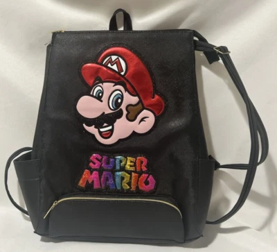Super Mario Mini Mochila Negra Bolso de Viaje (Super Mario) Niñas Bolso con Cremallera Foto 1 de 2
