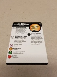 Heroclix Star Trek Tactics 4 IV 1ST WAVE ATTACK FIGHTERS #001.1 LE OP Kit Card - Picture 1 of 1