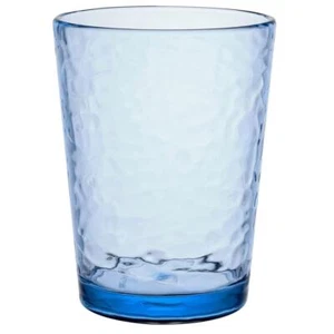 NWT Set of 6 Acrylic Tumbler Drinking Glasses Stackable Plastic Kitchen Cup Blue - Picture 1 of 5