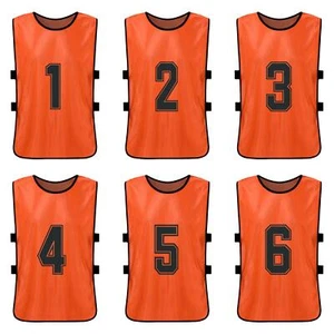6 PCS Adults Soccer Pinnies Quick Drying Football Team Jerseys Youth Sports U0R0 - Picture 1 of 11