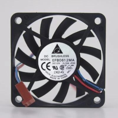 Ventilador de refrigeración con rodamiento de bolas Delta EFB0612MA 6 CM 60*60*10 MM 6010 DC 12V 0,12A Foto 1 de 2