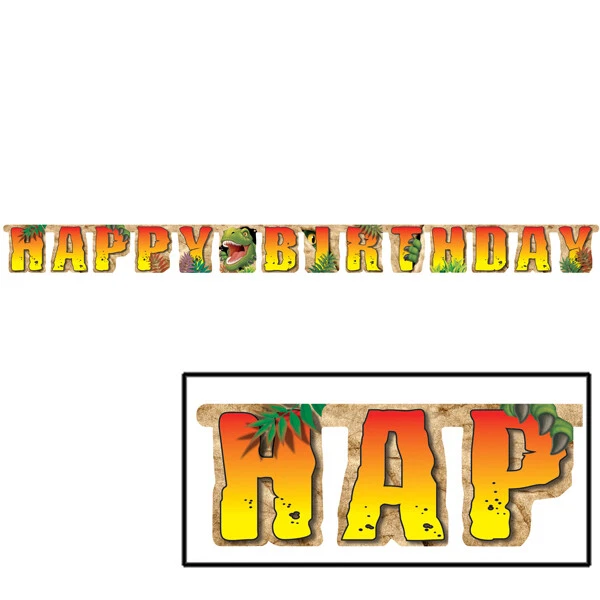 Dino Blast Dinosaur Birthday Party Supplies  Banner - Image 1 of 1