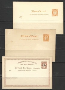 TARJETAS POSTALES NORUEGA -- HG#29, 32, 38-41, 44, 47 -- 1888 -- COMO NUEVAS - Imagen 1 de 4