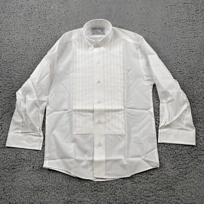 Camisa smoking Lord West masculina pequena branca com botões manga longa nova sem etiquetas - Imagem 1 de 4