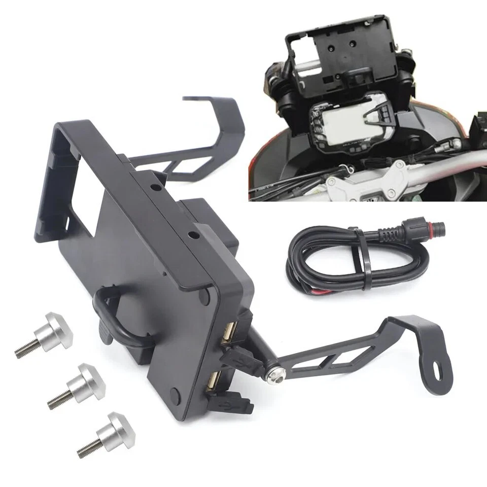 Soporte USB para teléfono DUCATI MULTISTRADA 950 1200/S 2015-2017 soporte de navegación Foto 1 de 4