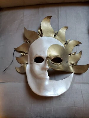 Vincent Ur Leather Mask #063- Sun Moon- Alchemy- Renaissance Faire- 2012 - Image 1 of 3