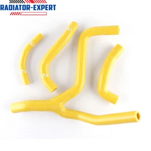 For Suzuki Rmz250 Rmz 250 2013-2017 Radiator Silicone Hose Kit Y Pipe Yellow - Picture 1 of 7