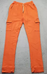 Boden Joggers Pants Youth Size 14Y Orange Stretch Cargo Pockets Drawstring Waist - Picture 1 of 10