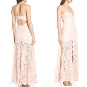 FAME & PARTNERS THE BABE PINK LACE GOWN DRESS sz US 4/ AUS 8 - Picture 1 of 8