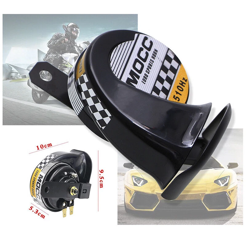 12V Black Loud Motorcycle Horn For Harley-Davidson Street FLHX Glide Touring US - Imagem 1 de 4