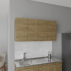 Wall Cabinet 24" H, four Doors, with two internal Shelves and internal plate and - Picture 1 of 8