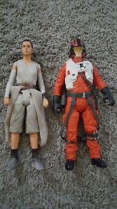  Disney Star Wars X-Wing Pilot Poe Dameron & Jedi Rey 18" Action Figure LOT 