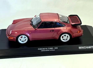Porsche 911 Turbo, rot-Metallic, 1990, 1:18, MINICHAMPS - Picture 1 of 3