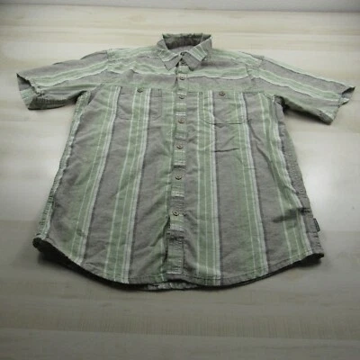 Camisa Royal Robbins Para Hombre Grande Verde Gris Abotonada Ajuste Contemporáneo Algodón Cáñamo Foto 1 de 4