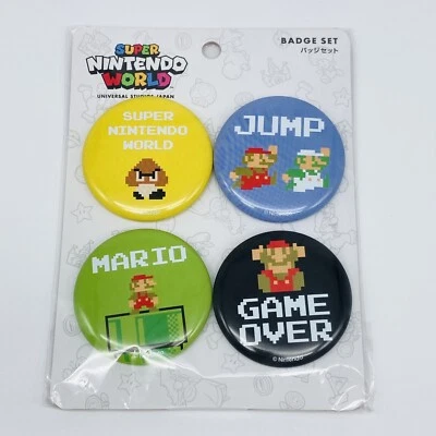 SUPER MARIO BROS Button Badge Set Nintendo World UNIVERSAL STUDIOS JAPAN 2020 - Image 1 of 4