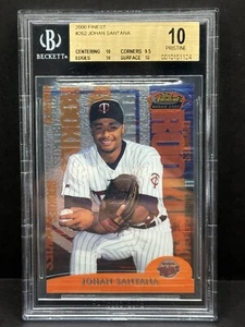 2000 Topps Finest 262 Johan Santana Rookie RC BGS 10 Minnesota Twins /3000 - Picture 1 of 2