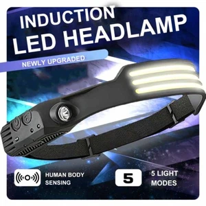 Head Lamp Portable Bar-type Three LED Headlight for Fishing USB Headlamp - Picture 1 of 7