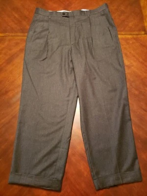 $425 Zanella Platinum Neiman Marcus Pants New w Defect Wool Cashmere Size 38x26 - Image 1 of 4