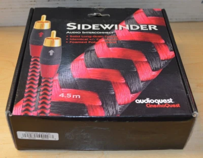Audioquest cinemaQuest sidewinder audio interconnect 4.5m red and black - Image 1 of 4