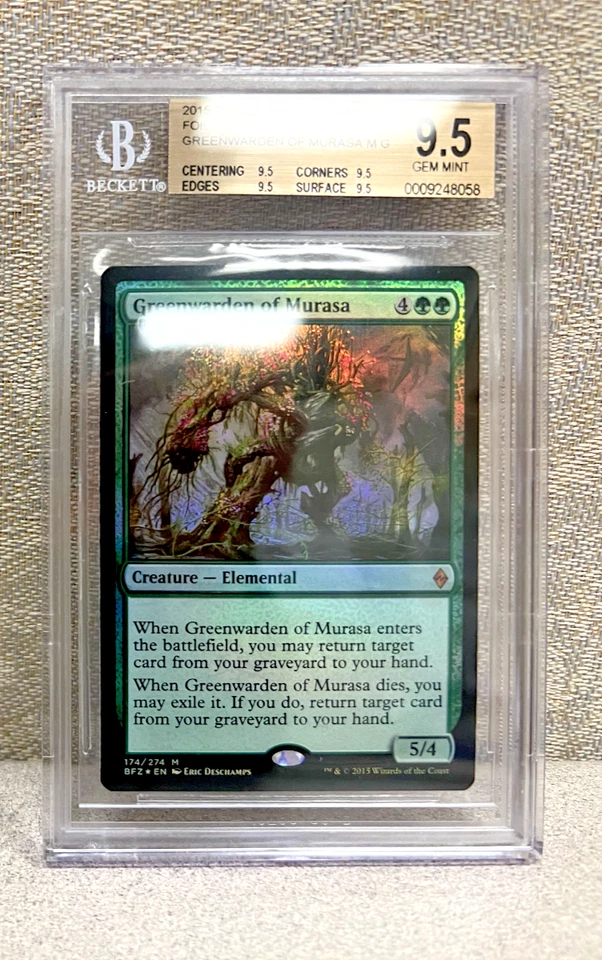 BGS 9.5  2015 Battle for Zendikar FOIL Greenwarden of Murasa (QUAD 9.5 - Image 1 of 1