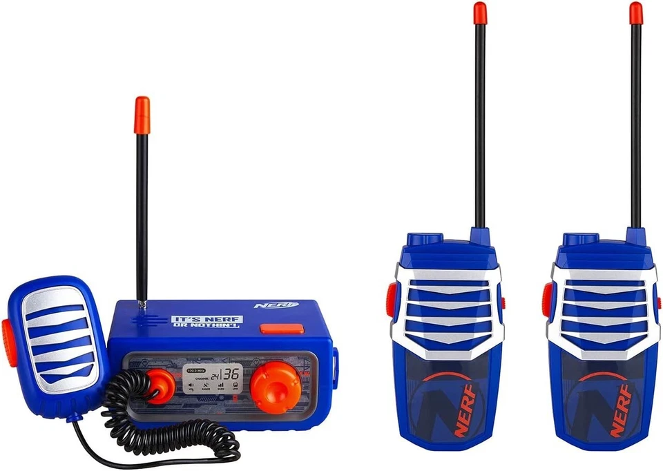 Nerf 3-Way CB Radio Walkie Talkie + Base Station Kit Toy For Kids & Adults - Image 1 of 4