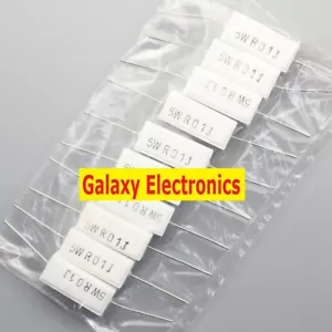 10pcs Brand New 5% 5w 0.01 ohm 0.01RJ Cement Resistor Flame Resistance - Picture 1 of 1