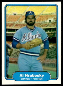 Al Hrabosky 1982 Fleer #438a Atlanta Braves ERR Baseball Card