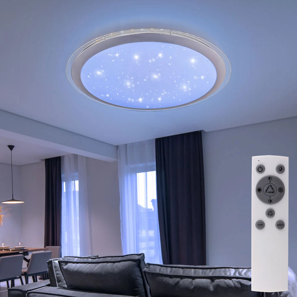 Smart Home RGB LED Decken Leuchte Fernbedienung Sternen Effekt Lampe Dimmer CCT - Bild 1 von 4