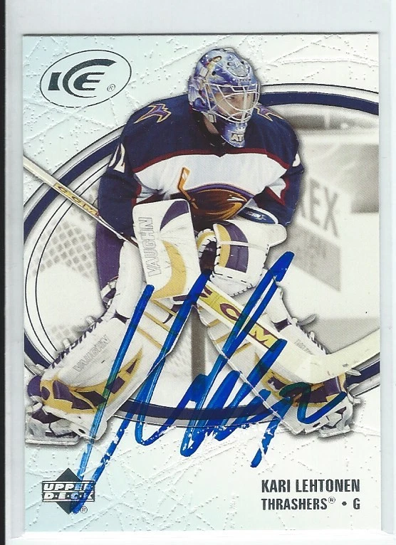 Tarjeta de hielo de cubierta superior firmada por Kari Lehtonen 2005/06 #6 Foto 1 de 1