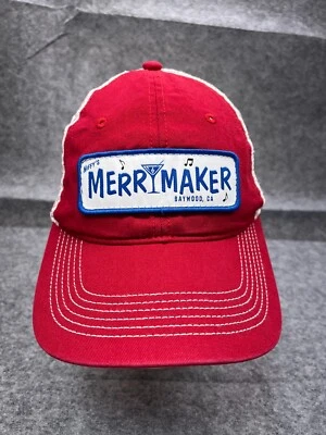 Niffy's Merrimaker Baywood CA Hat Cap Strap Back Adult Red Cotton Poly Trucker - Image 1 of 4