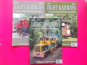 LIGHT RAILWAY MAGAZINE x 3 - AUSTRALIA'S of INDUSTRIAL & NARROW GAUGE RAILWAYS - Picture 1 of 7
