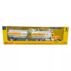 1/32 scale Newray Peterbilt Shell Oil Petrol Double Tanker Train Model 379 - Picture 1 of 6